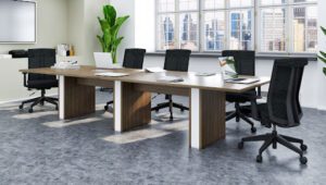 Element Contract Conference Table with Laminate Panel End Base