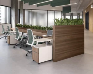 Workstation Divider with Hedge Planter