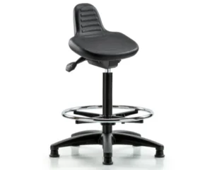 Polyurethane Sit-Stand – Standing Height with Chrome Foot Ring